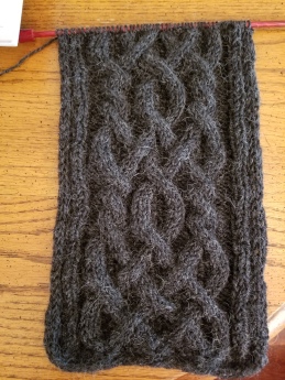 Celtic cables on needles